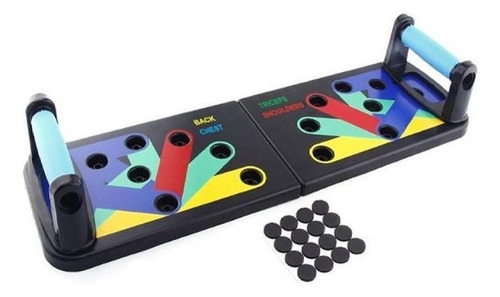 Tabla Para Flexiones Codificada Con Colores Ejercicios Gym Color Negro
