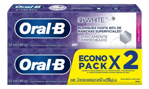 comprar Oral B 3d White Brilliant Fresh Pasta Dental Kit X 2 67ml 6c