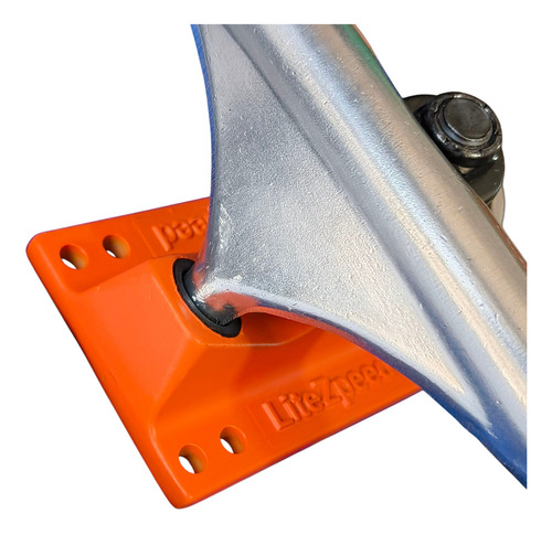 Trucks Skateboard Ejes Patineta Litezpeed Plata/naranja