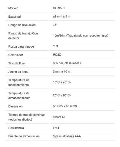 Nivel Láser Digital Ronix Rh-9501 Autonivelante 2 Lineas
