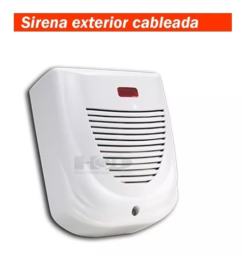 Sirena Exterior Cableada, protección IP44 / IK08 13.8 V dc y LED
