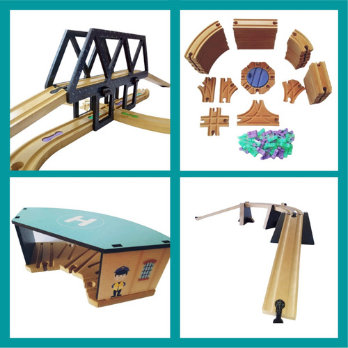 Imagen 1 de 8 de 46 Tramos Vías+puente+elevación+cochera Compatible Trencity