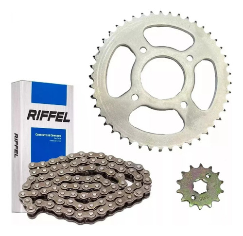 Kit Transmision Completo C/cadena Riffel Zanella Hj 125