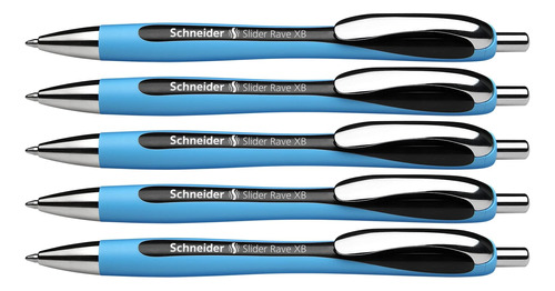 Lapiceras Ballpoint Schneider Set 5 U Black