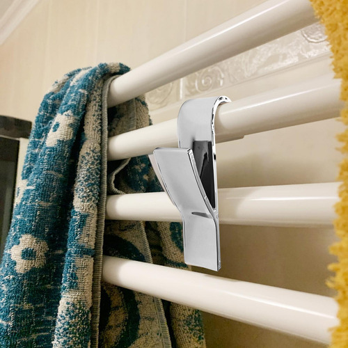 Colgador De 10 Piezas Para Toalla Calefactable Plata