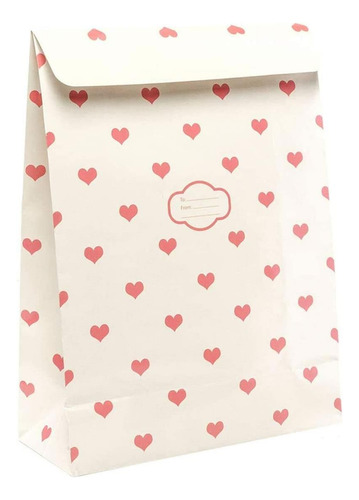 Bolsa De Regalo Pressie Pouch Peel & Seal Con Forma De Coraz