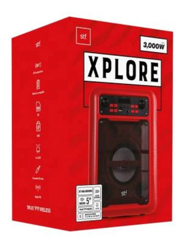 Bocina Portatil Stf Xplore 5 Pulgadas Roja