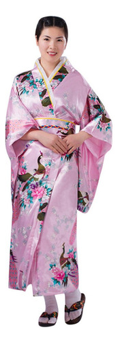 Vestido De Mujer Estampado Kimono Túnica Tradicional Japones
