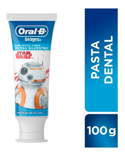 Imagen 1 de 5 de Pasta Dental Oral B Kids Stage Star Wars X 100 Gr