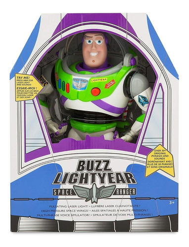 Buzz Lightyear Talking Toy Story Original Disney Store 30 Fr