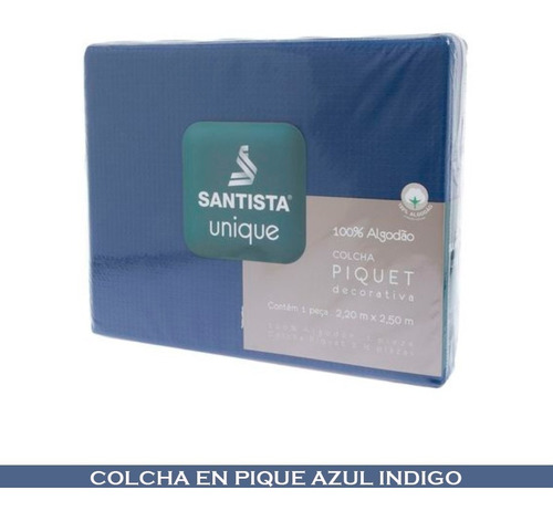 Imagen 1 de 1 de Colcha Pique Santista 100 Algodón 2 Plazas