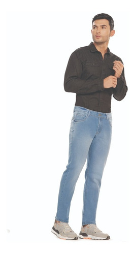 Imagen 1 de 2 de Jean Hombre Lycrado Bota Recta Gran Jeans