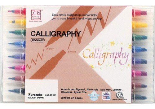 Caligrafia Zig Extra Ii (8 Colores) Ms-3400 8v