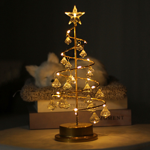 Lámpara De Árbol De Navidad De Metal Y Cristal T5christmas,