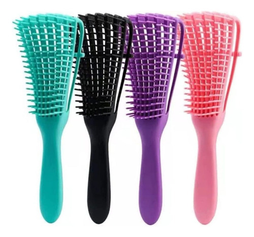 Escova De Cabelo Polvo Pentea Emaranhado Encaracolado Normal Cor Rosa