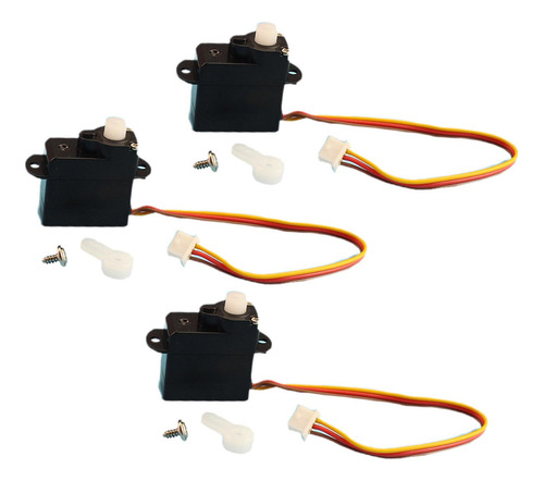 3 Piezas Rc Heclicopter Servo Set Accesorios Fácil De