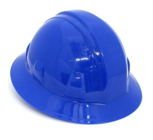 Casco Seguridad Tipo Ala Ancha Ajuste Matraca Infra Color Azul