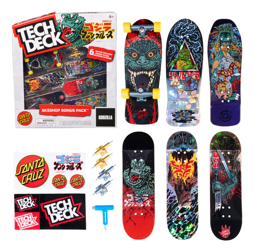 Mini Skateboards Tech Deck Godzilla Sk8shop W/ Accesories