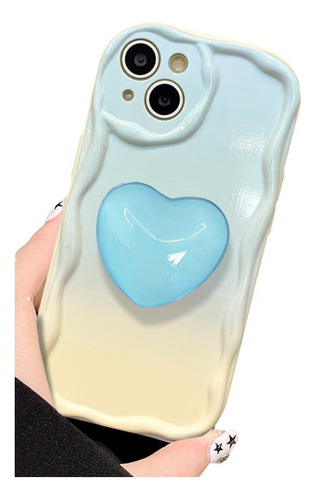 Fundas Para iPhone 14, 13 Pro, Simple, Degradado, Con Forma De Corazón, 11/12