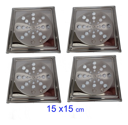 04 Und Kit Grelhas Ralo Moldenox -15x15- Anti Insetos Abre/f