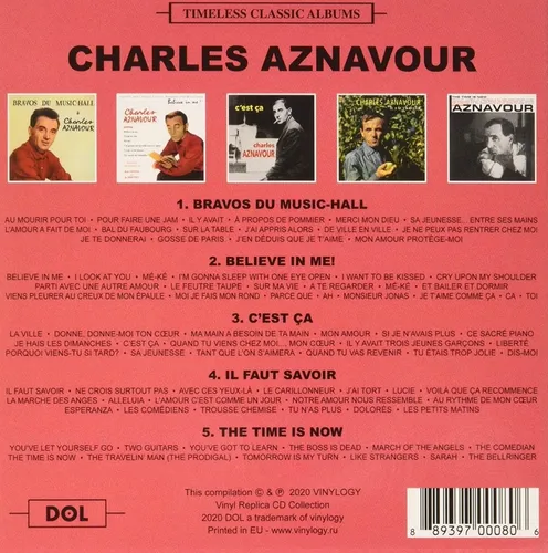 5 Cds Charles Aznavour Box Set Edición Europea