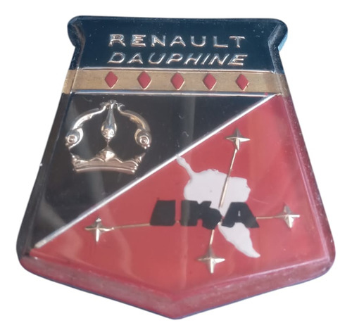 Insignia Escudo Frente De Capot Renault Dauphine Original
