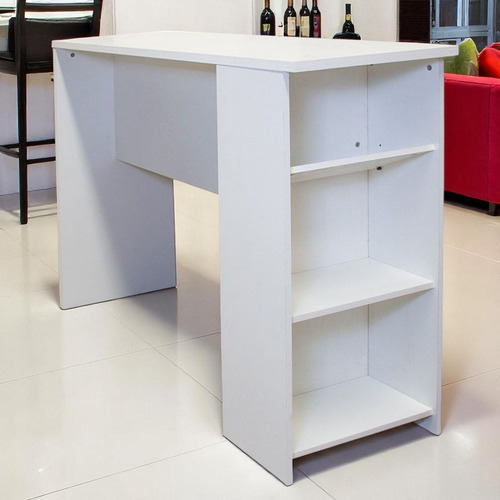 Barra Desayunador Estantes Mesa Mueble Cocina Melamina 25mm