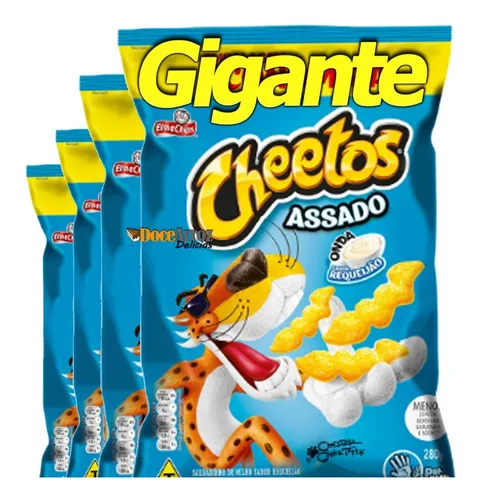 KIT COM 2 Cheetos Requeijão GIGANTE Elma chips 280G - Escorrega o