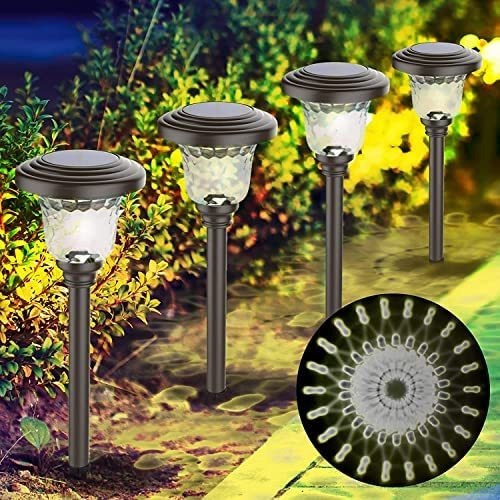 Paquete De 4 Luces Solares Para Caminos Al Aire Libre, Luz S