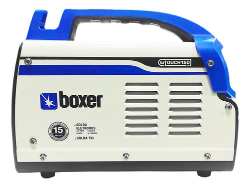Máquina de solda inverter Boxer Touch 150 BV branca e azul 110V/220V