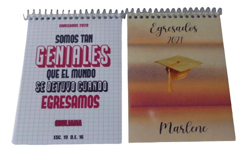 Anotadores Libreta Personalizados 10x14 Egresados X30 Unida