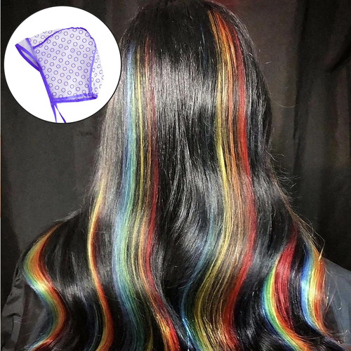Paquete De 3 Gorras De Tinte Para Cabello Morado Azul Rosa Color