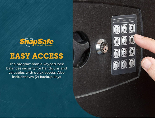 Snapsafe Caja Fuerte Para Pistola De Pared Y Dinero  Caja Fu