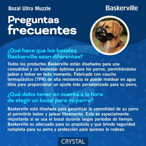 Bozal Baskerville Ultra Muzzle Perro Talle 2