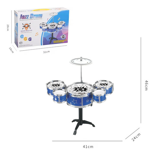 Mini Batería Musical De Juguete 7 Piezas Para Niños / Pimpo