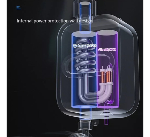 Calentador De Agua Caliente Instantáneo Eléctrico, 3500w,