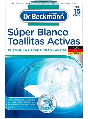 Toallitas Activas Súper Blanco Dr. Beckmann