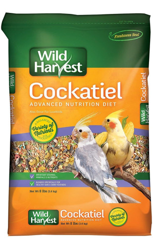 Wild Harvest Cockatiel Advanced Nutrition Diet, 8 Libras