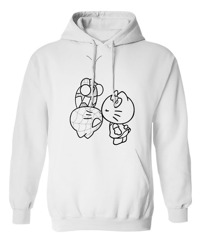 Sudadera Con Gorro Spiderman Kitty Pareja Perfecta Beso Amor