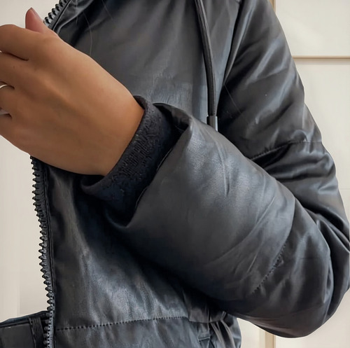 Campera Engomada Larga Dama Mujer Tendencia