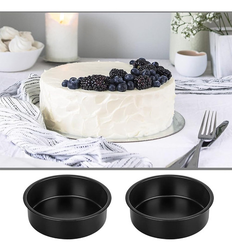 Platos De Acero Negro No Adherentes Para Brownies, Pasteles.