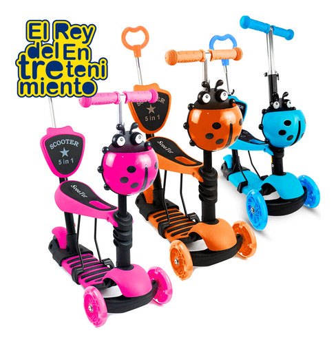 Monopatin Tripatín Buggy Infantil C/ Asiento Y Guía - El Rey