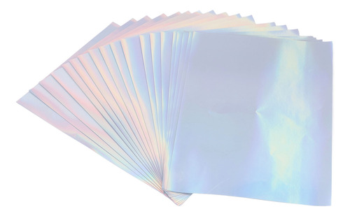 Papel Adhesivo Imprimible, 20 Hojas, A4, Holográfico, Imperm