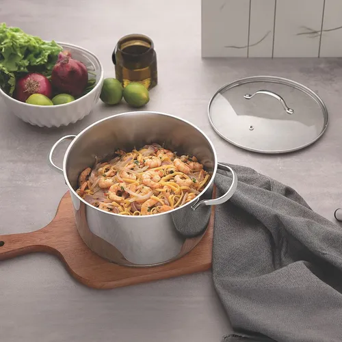 Bateria De Cocina Tramontina Una 4 Pzas Acero Inox Induccion