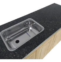Comprar Bajo Mesada De 2.00 Pino - Mesada Granito Negro 2,02 P\u002Fdoble