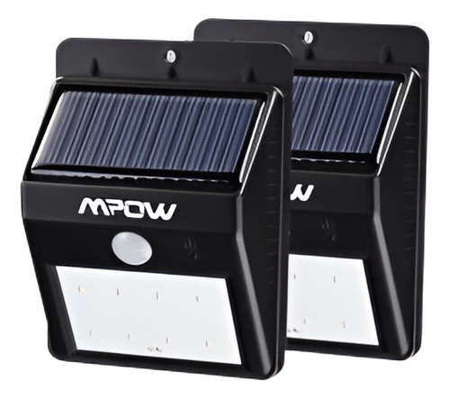 2pcs 8 Led Solar Power Motion Sensor De Pared Lámpara De Jar