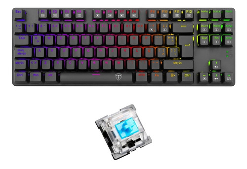 Teclado Mecánico Gamer T-dagger Bora Rgb T-tgk315-bl-sp