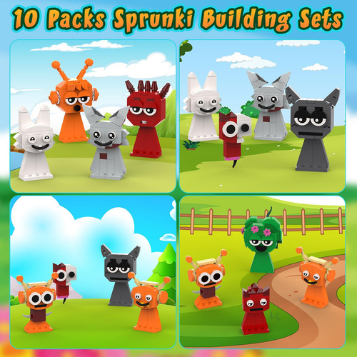 Bloques De Juego Musical Sprunki 10 Paquetes 226g 11.5cm