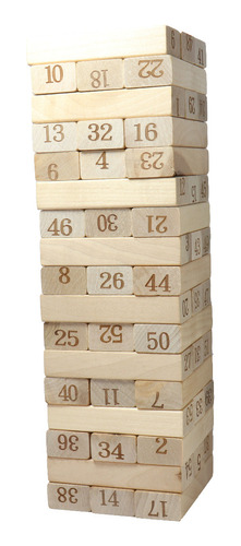 Juego Jenga Con Números,madera,niños, Inteligencia Con Dados