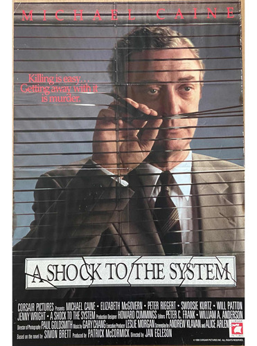 A Shock To The System, Michael Caine, Poster, One Sheet.